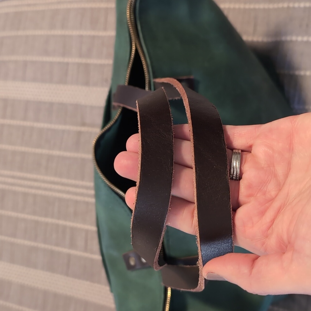 Portland Leather Oversized Zipper Tote - Surf - Picture 6 of 7